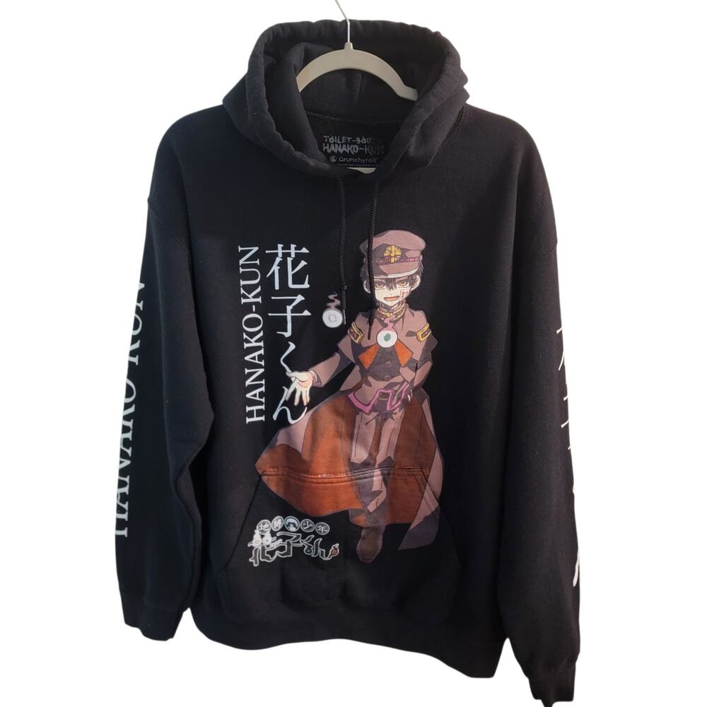 Crunchyroll Toilet-Bound Hanako-kun Hoodie Men's Large Black Anime Graphic L